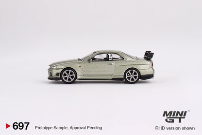 Nissan Skyline GT-R (R34) Tommykaira R-z – Millenium Jade – 1:64 – Mini GT