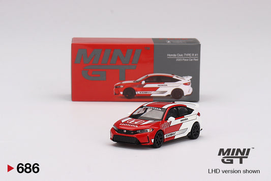 Honda Civic Type R 2023 – Pace Car Red – MiniGT