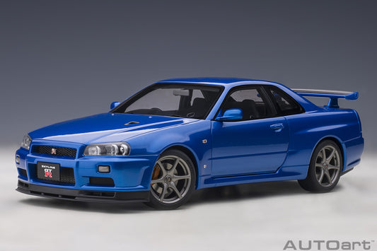Nissan Skyline GT‑R (R34) V‑Spec II – Bayside Blue – AUTOart