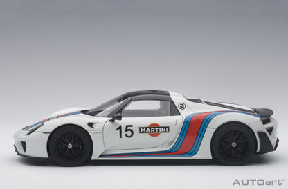 Porsche 918 Spyder Weissach Package – 2013 – White & Martini Livery – AUTOart