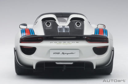 Porsche 918 Spyder Weissach Package – 2013 – White & Martini Livery – AUTOart