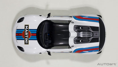 Porsche 918 Spyder Weissach Package – 2013 – White & Martini Livery – AUTOart