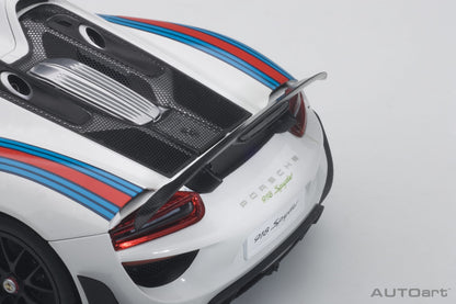 Porsche 918 Spyder Weissach Package – 2013 – White & Martini Livery – AUTOart