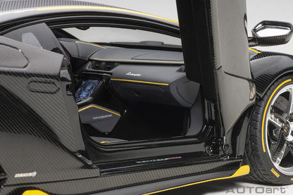 Lamborghini Centenario – 2017 – Carbon (Clear Carbon with Yellow Accents) – 1:18 – AUTOart