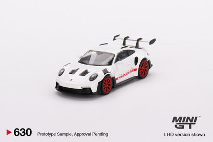 Porsche 911 (992) GT3 RS – White with Pyro Red Accent Package – MiniGT