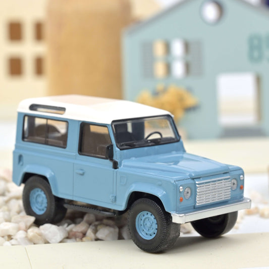 Land Rover Defender 1995 – Blue & White – Norev Jet‑Car