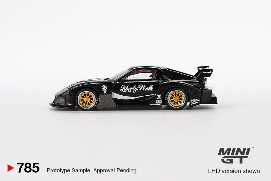 Mazda RX-7 LB-Super Silhouette Liberty Walk – Black – 1:64 – Mini GT