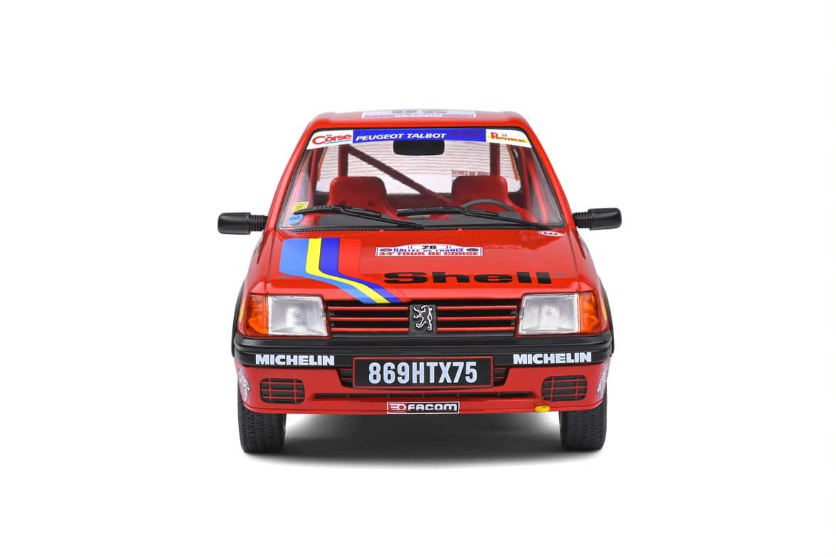 Peugeot 205 Rallye – Tour de Corse 1990 – #26 H. Devin / F. Viste – 1:18 – Solido