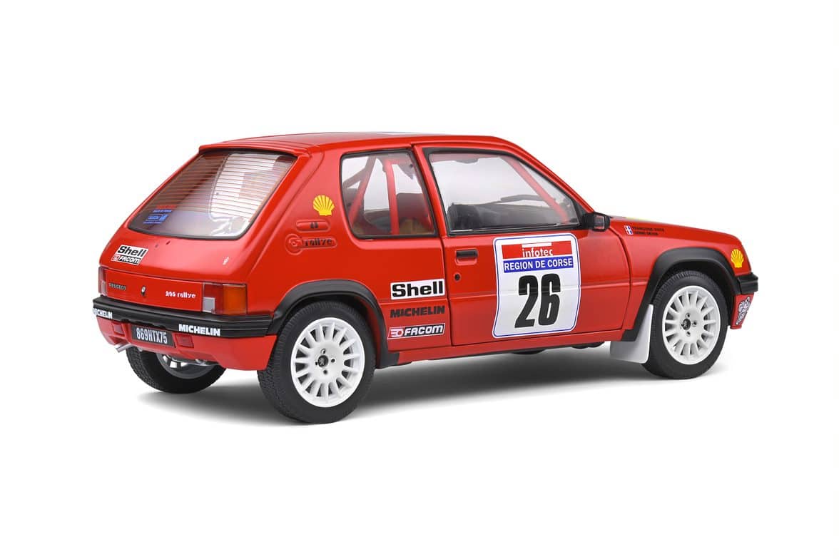 Peugeot 205 Rallye – Tour de Corse 1990 – #26 H. Devin / F. Viste – 1:18 – Solido