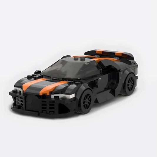 Prednji pogled Bugatti Chiron Super Sport autića na sklapanje