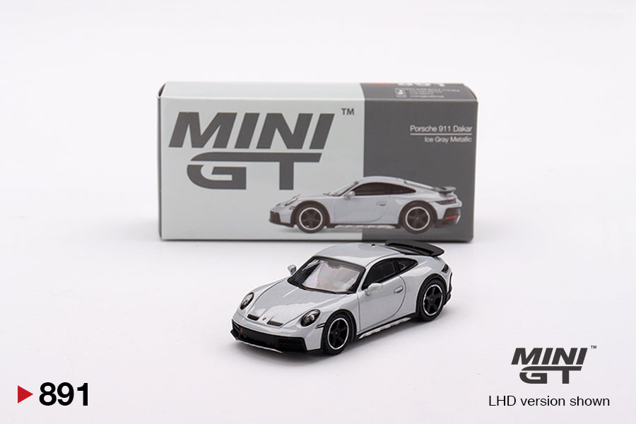 Porsche 911 Dakar Ice Gray Metallic 1:64 Mini GT