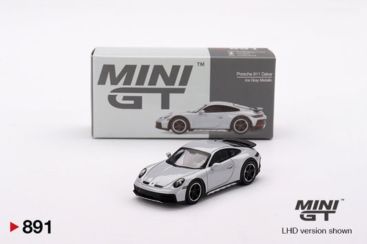 Porsche 911 Dakar Ice Gray Metallic 1:64 Mini GT