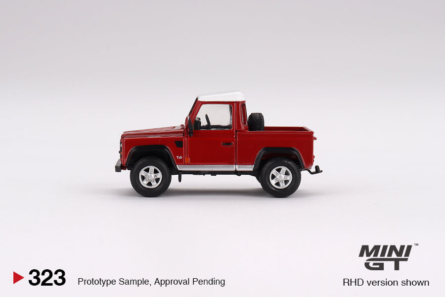 Land Rover Defender 90 Pickup – Masai Red – 1:64 – Mini GT
