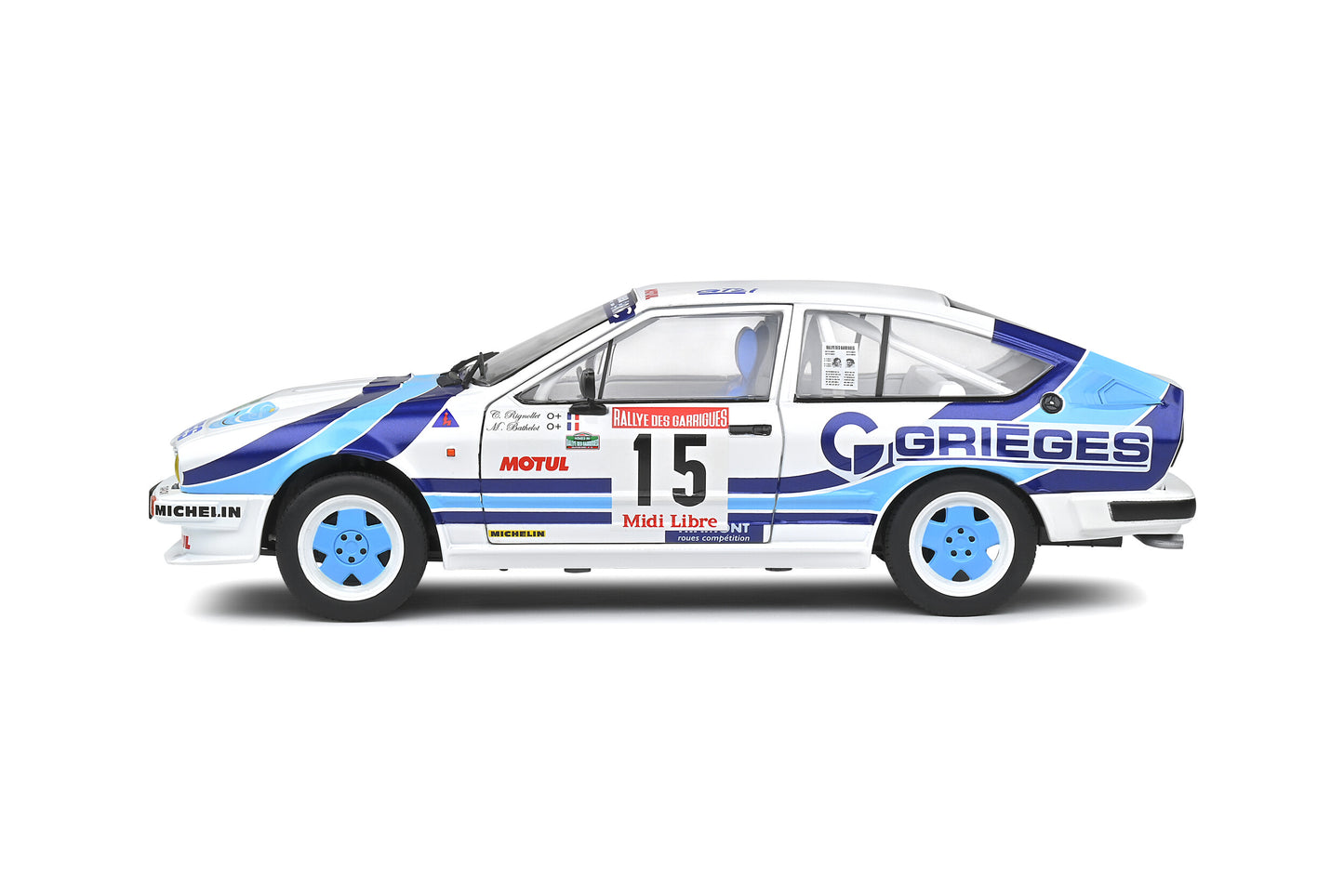 Alfa Romeo GTV6 – Rallye Des Garrigues 1986 – #15 Rigollet/Bathelot – 1:18 – Solido