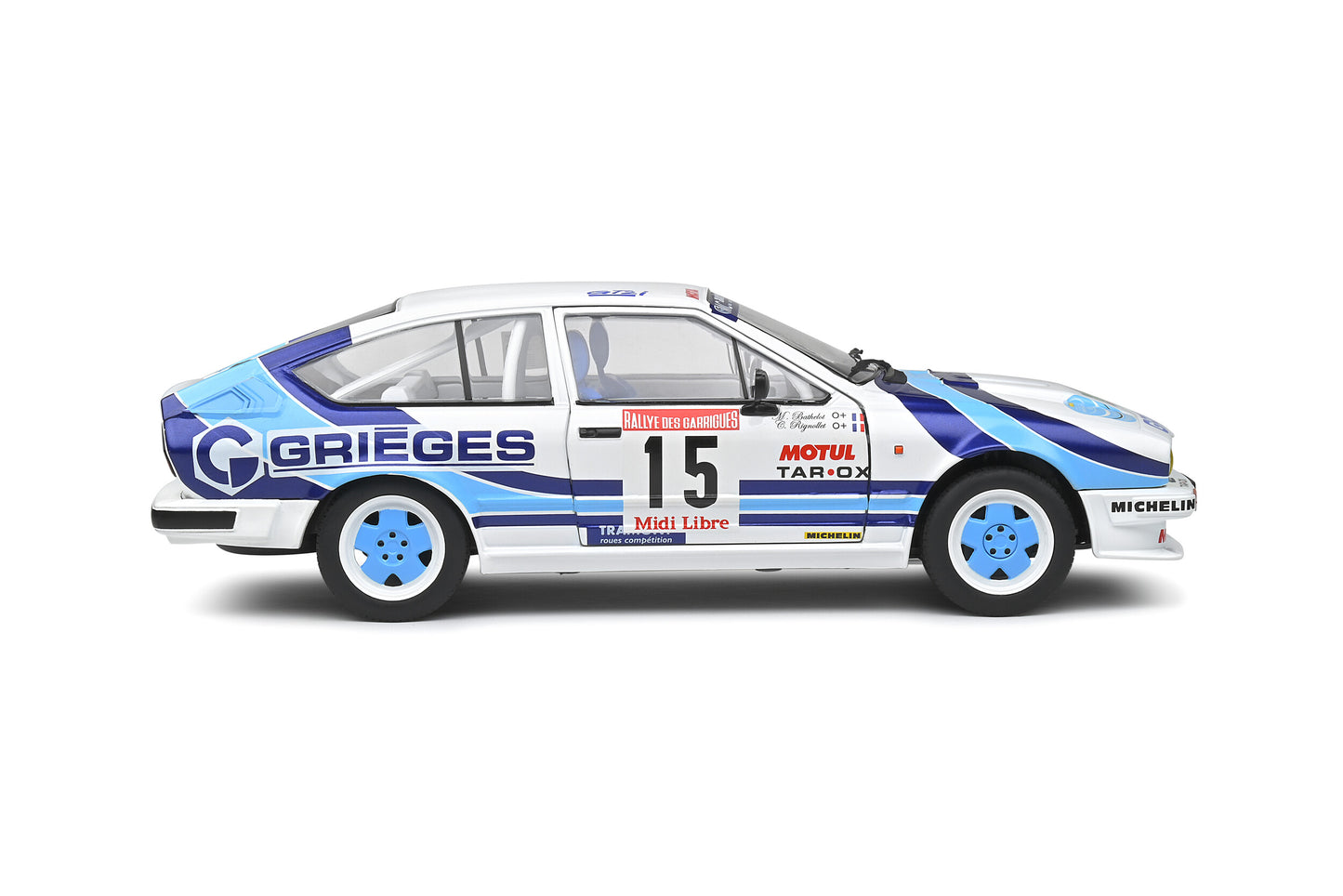 Alfa Romeo GTV6 – Rallye Des Garrigues 1986 – #15 Rigollet/Bathelot – 1:18 – Solido