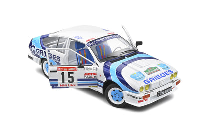 Alfa Romeo GTV6 – Rallye Des Garrigues 1986 – #15 Rigollet/Bathelot – 1:18 – Solido