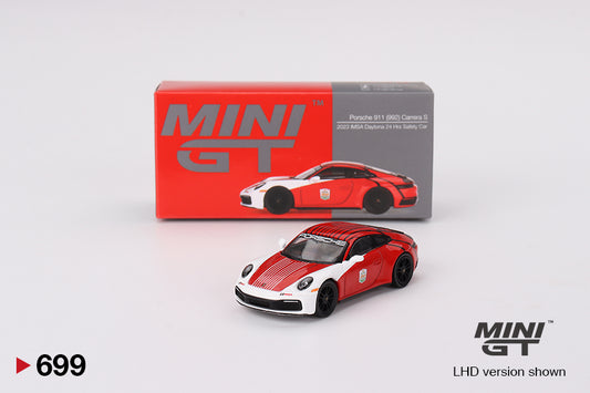 Porsche 911 (992) Carrera S Safety Car – 2023 IMSA Daytona 24 Hrs – 1:64 – Mini GT