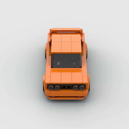 BMW E30 M3 Orange – pogled odozgo 
