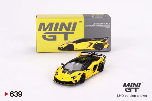 Lamborghini LB-Silhouette WORKS Aventador GT EVO – Yellow – MiniGT