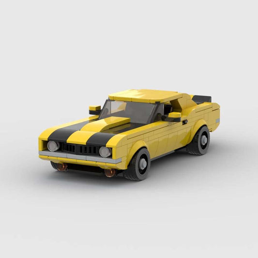 Prednji pogled Chevrolet Camaro Z28 | Daytona Yellow (1969) autića na sklapanje