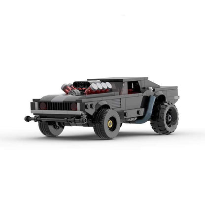 Model automobila u futurističkoj Cyberpunk verziji sa detaljima napred.