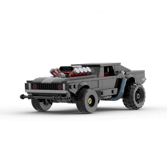 Model automobila u futurističkoj Cyberpunk verziji sa detaljima napred.