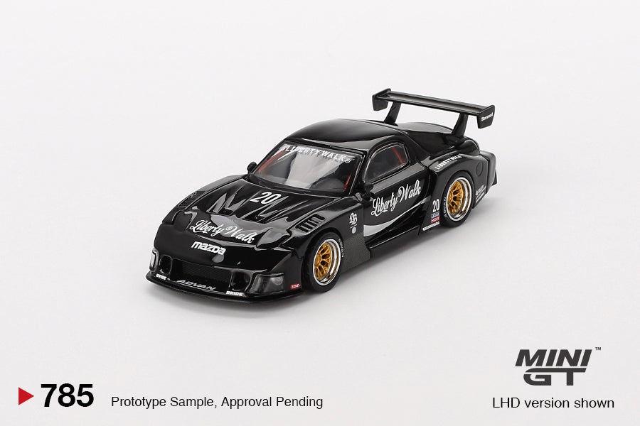 Mazda RX-7 LB-Super Silhouette Liberty Walk – Black – 1:64 – Mini GT