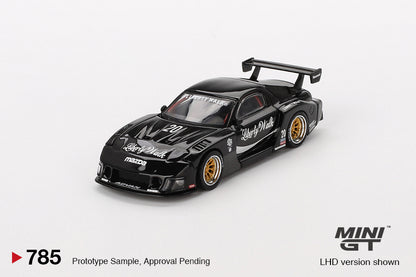 Mazda RX-7 LB-Super Silhouette Liberty Walk – Black – 1:64 – Mini GT