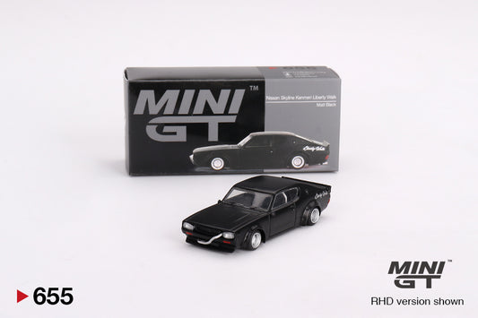 Nissan Skyline Kenmeri – Liberty Walk Matt Black – MiniGT