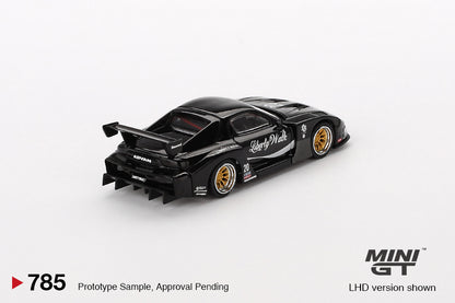 Mazda RX-7 LB-Super Silhouette Liberty Walk – Black – 1:64 – Mini GT