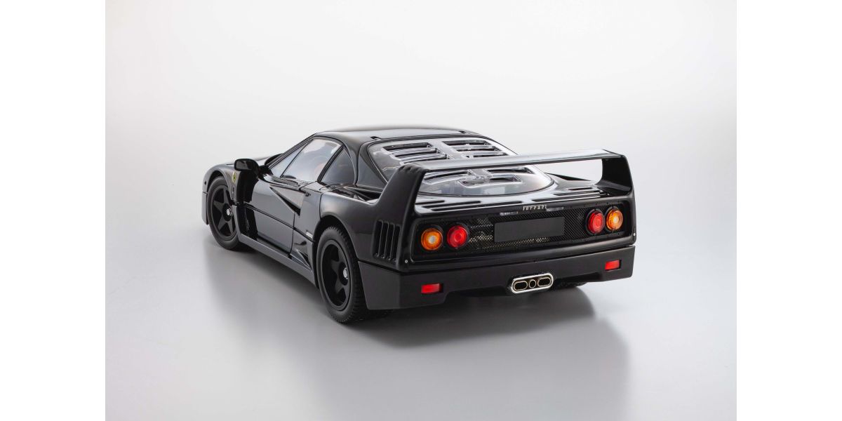 Pogled od nazad Ferrari F40 Black 1987 (drugi ugao)