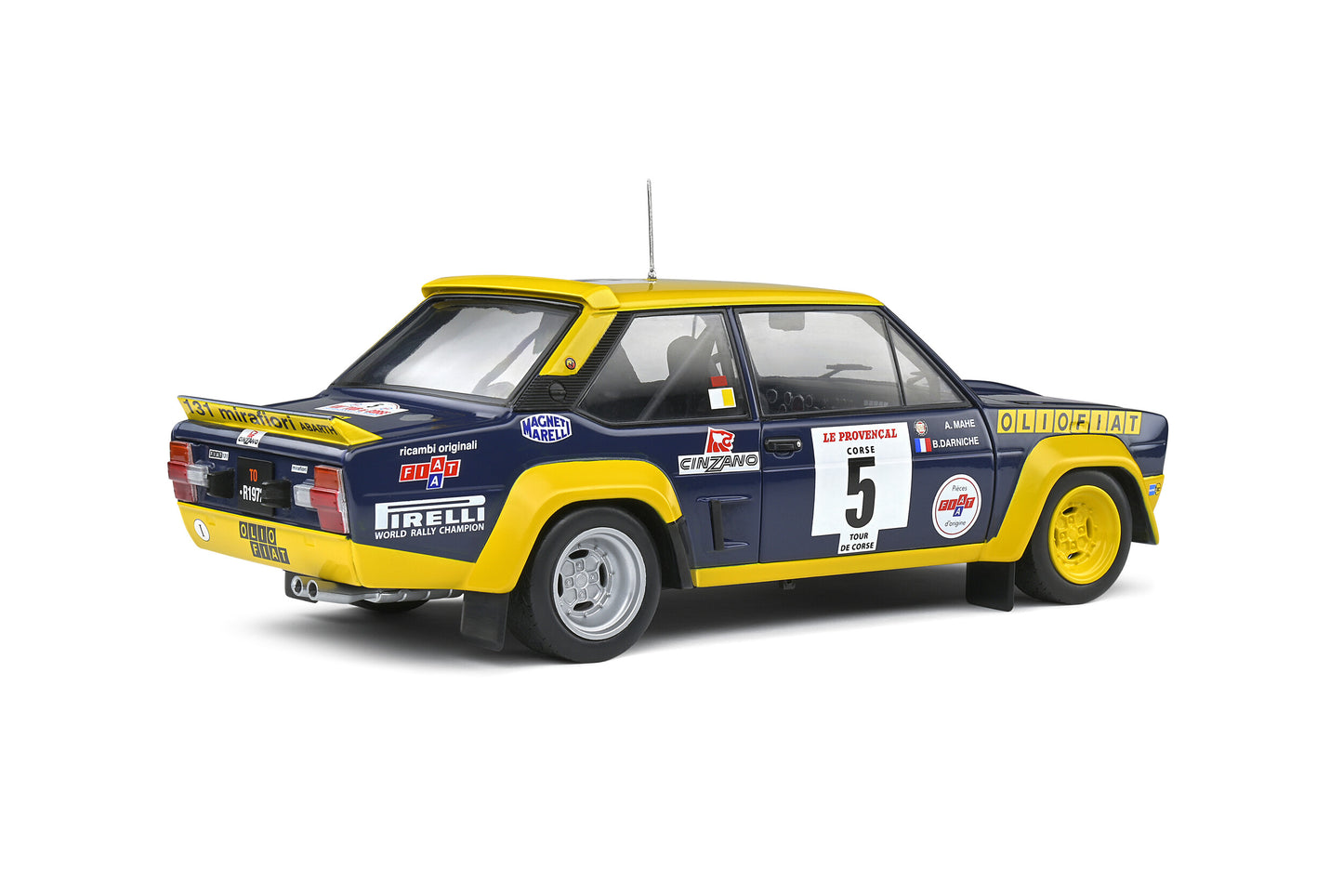 Fiat 131 Abarth – Tour de Corse – 1977 – #5 Darniche/Mahé – 1:18 – Solido