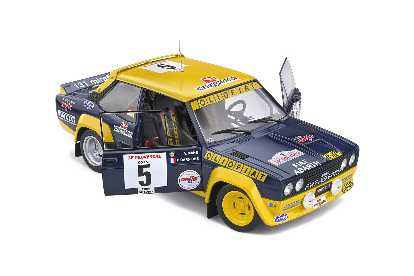 Fiat 131 Abarth – Tour de Corse – 1977 – #5 Darniche/Mahé – 1:18 – Solido