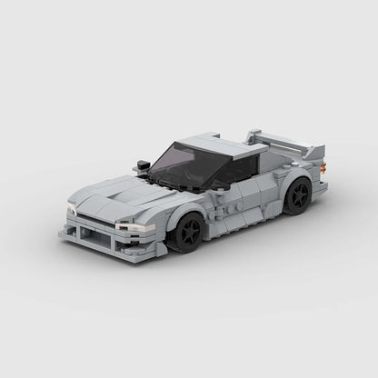 Nissan Silvia S14 Silver - Prednji prikaz modela na sklapanje