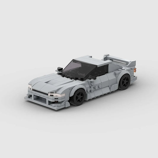 Nissan Silvia S14 Silver - Prednji prikaz modela na sklapanje