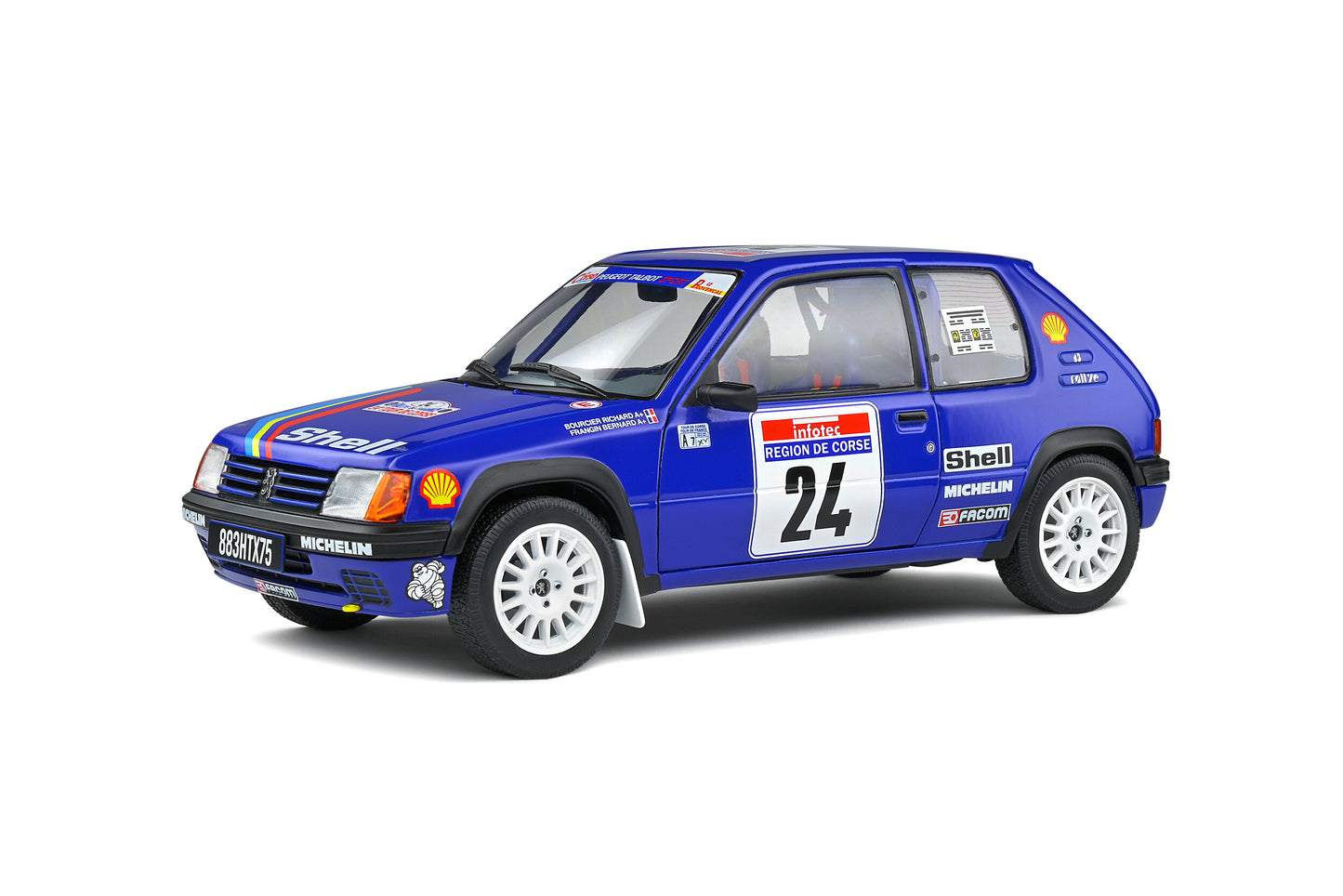 Peugeot 205 Rallye Gr.A – Tour de Corse – 1990 – #24 R. Boursier / B. Frangin (1:18)