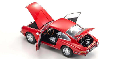 Porsche 911 2.0 (901) 1964 Signal Red, vrata otvorena – Precizno prikazani unutrašnji detalji.