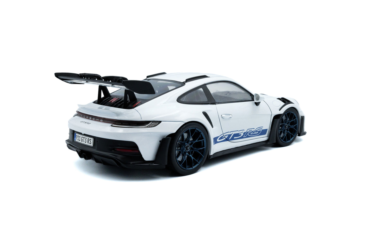 Porsche 911 GT3 RS bela sa plavim prugama 2024 1:18 Solido