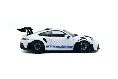 Porsche 911 GT3 RS bela sa plavim prugama 2024 1:18 Solido