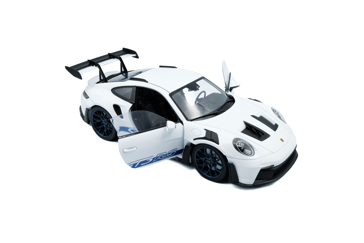 Porsche 911 GT3 RS bela sa plavim prugama 2024 1:18 Solido