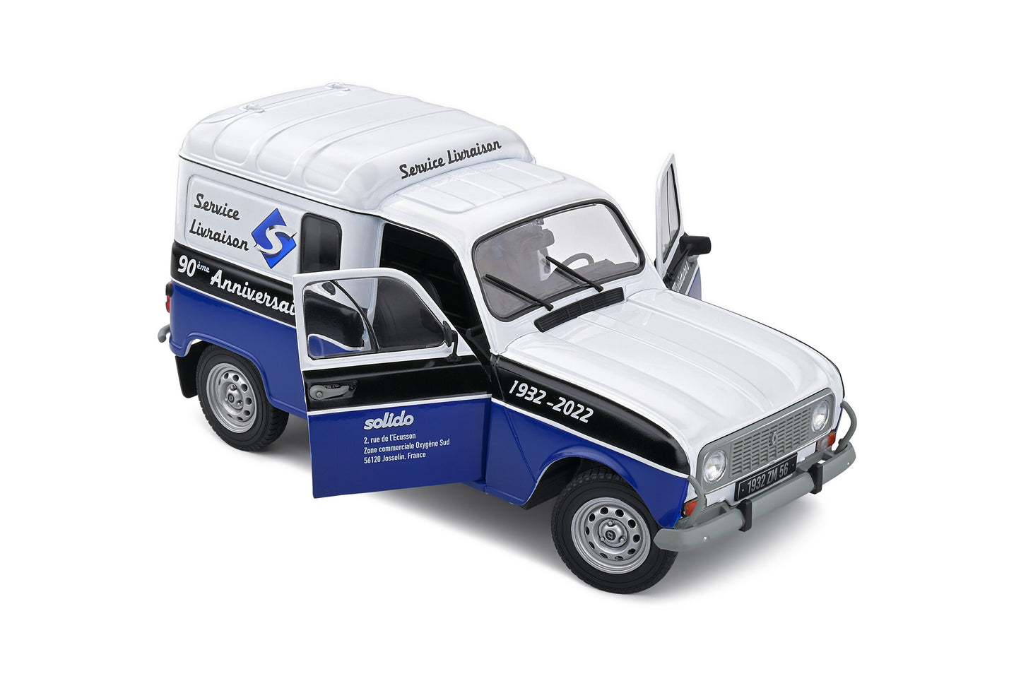Renault 4LF4 – 90th Anniversary Limited Edition – White | Blue – 1988 (1:18)
