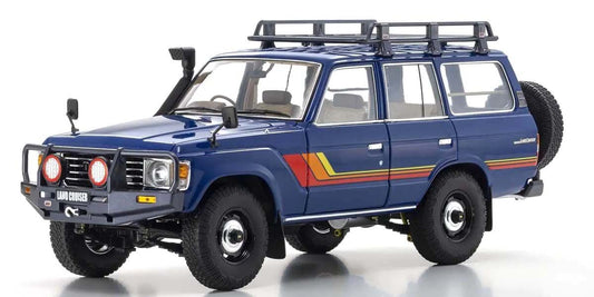 Toyota Land Cruiser 60 1980 Blue metalni model - prednji pogled